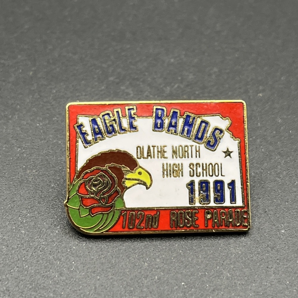 102nd Rose Parade Eagle Bands Olathe North High School 1991 Lapel Hat Pin